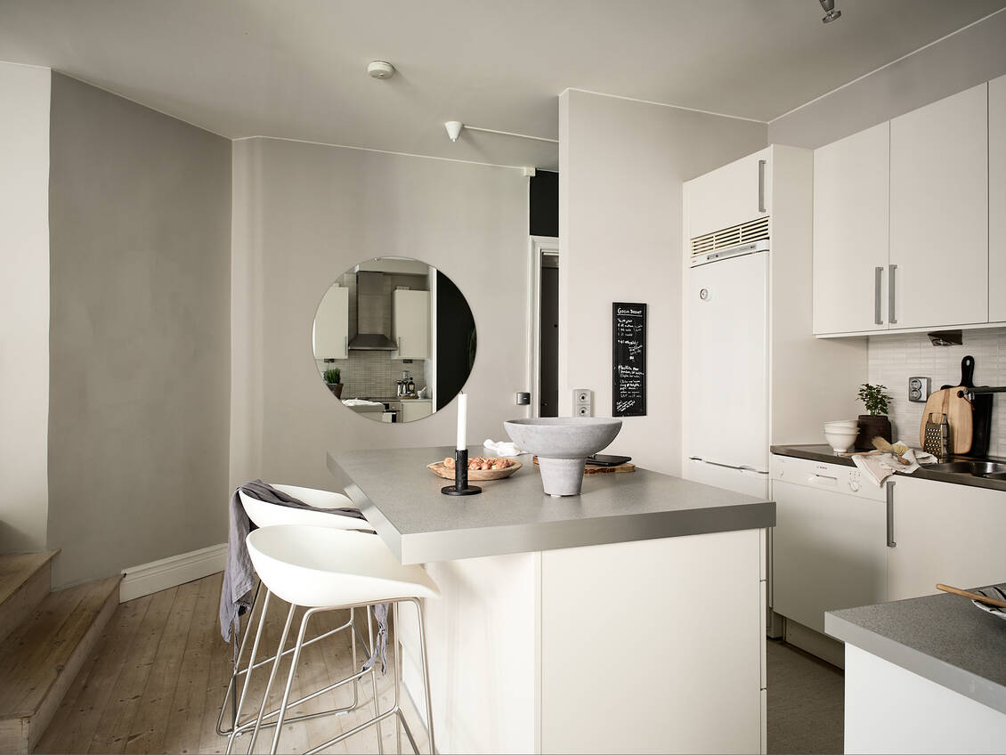 cuisine design blanche avec îlot cuisine design blanche avec îlot