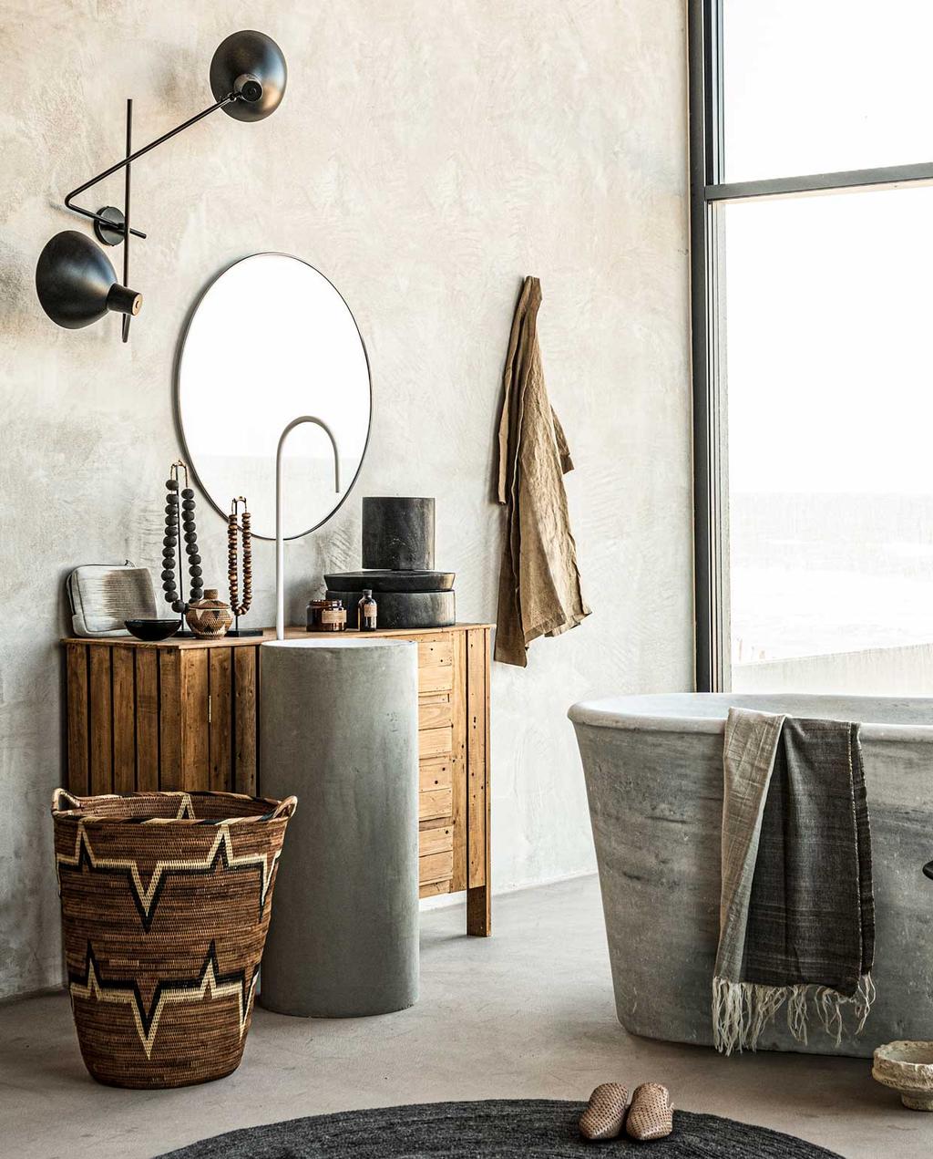 salle de bain décoration design et béton