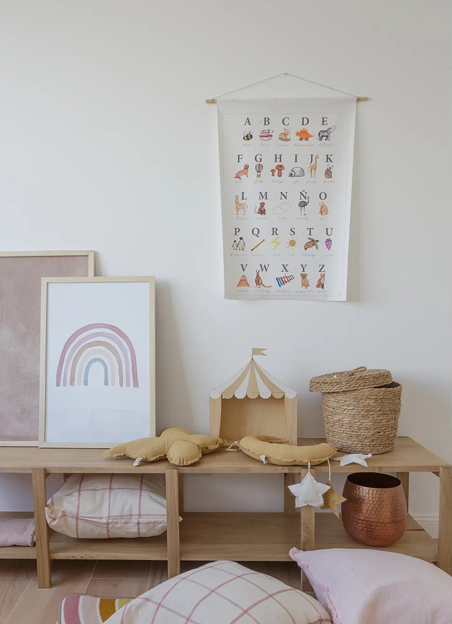 bibliothèque banc chambre d'enfant