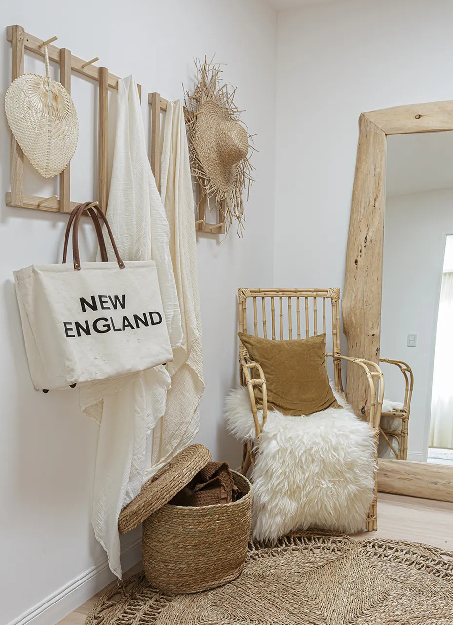 entrée design sobre et naturel
