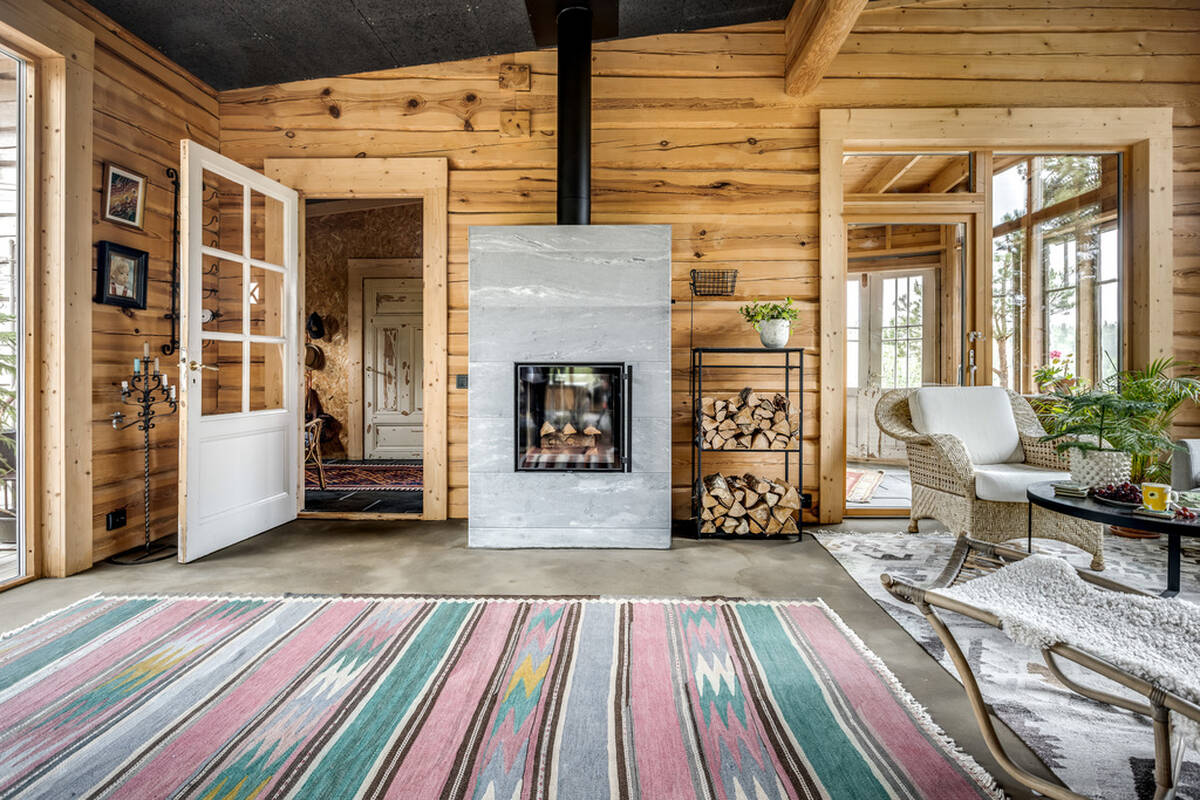 salon avec cheminée maison en bois salon avec cheminée maison en bois