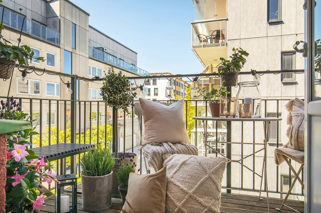 balcon aménagé