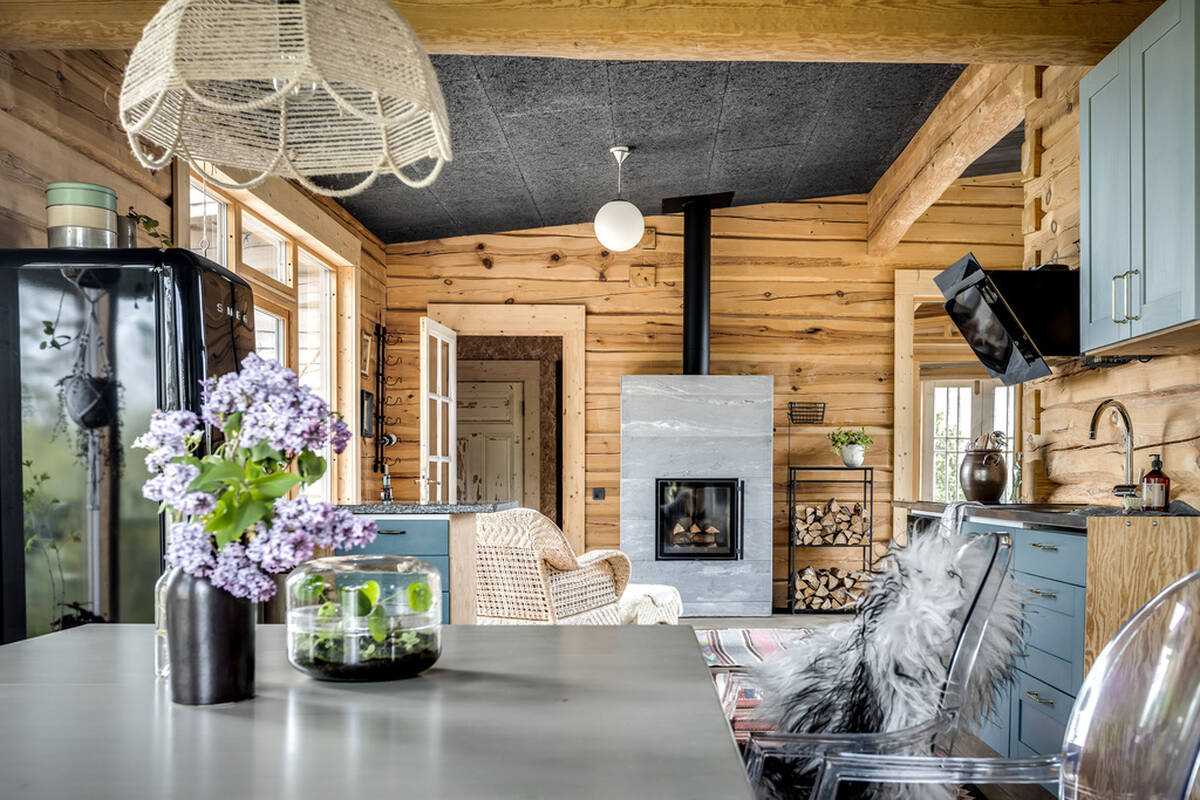 salon avec cheminée maison en bois salon avec cheminée maison en bois