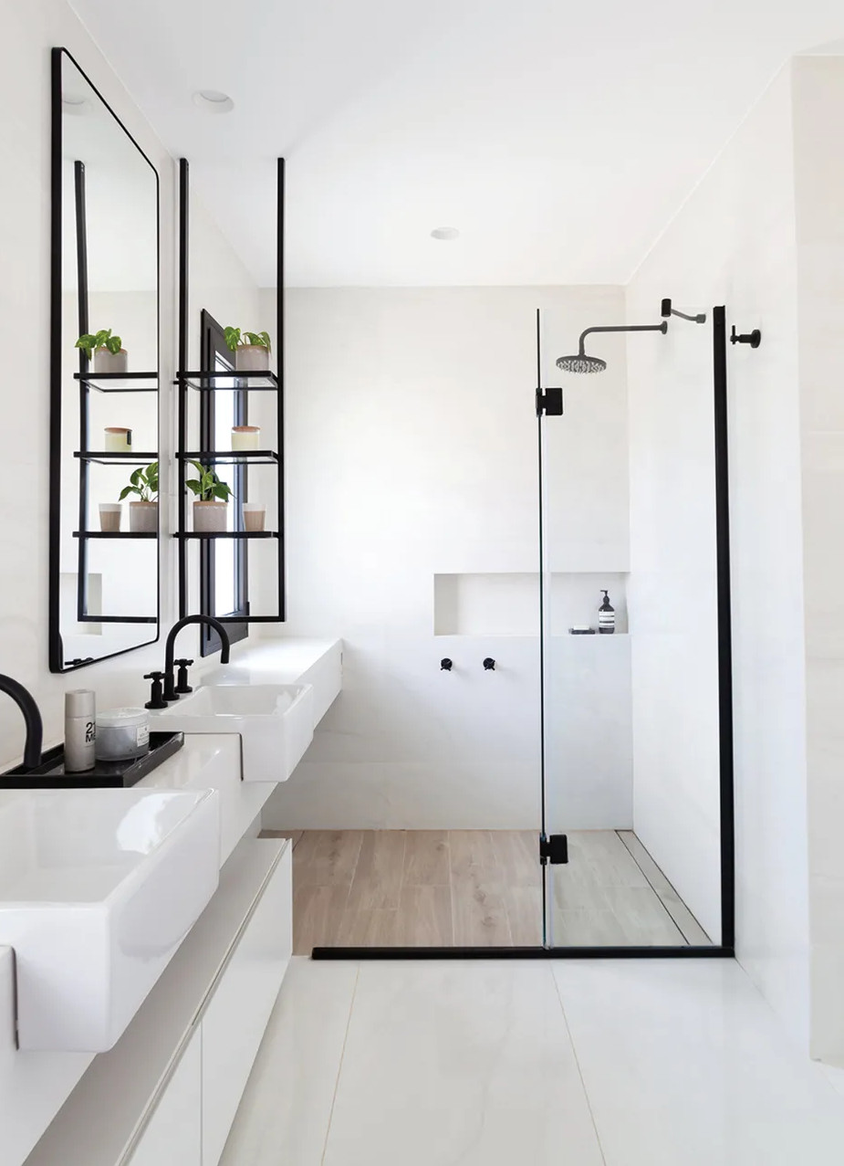 salle de bain blanche et noire salle de bain blanche et noire