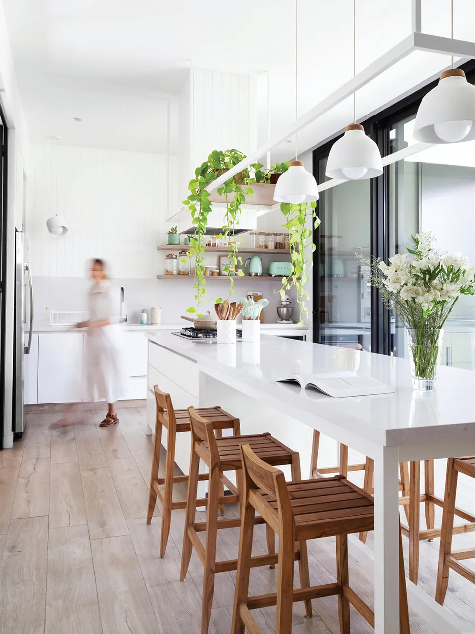 cuisine design blanche avec îlot cuisine design blanche avec îlot