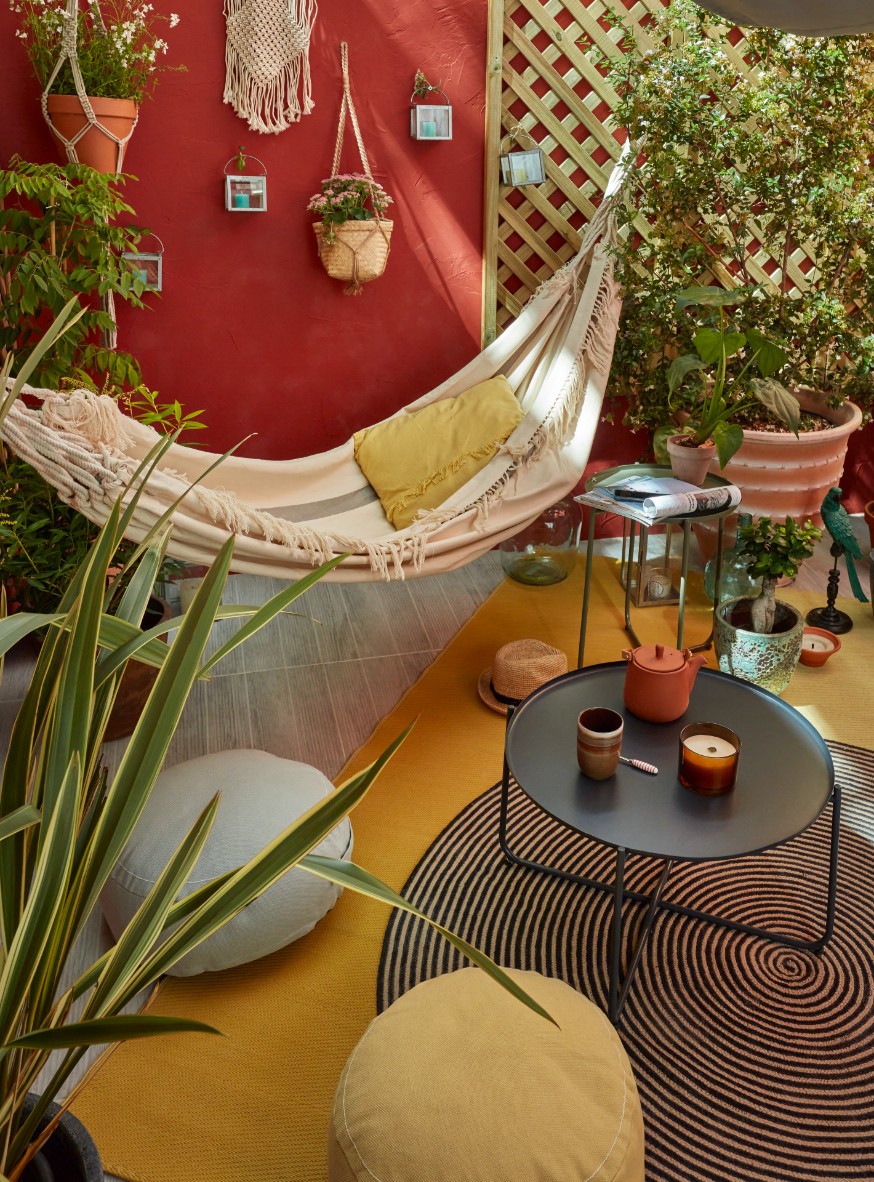 hamac dans jardin