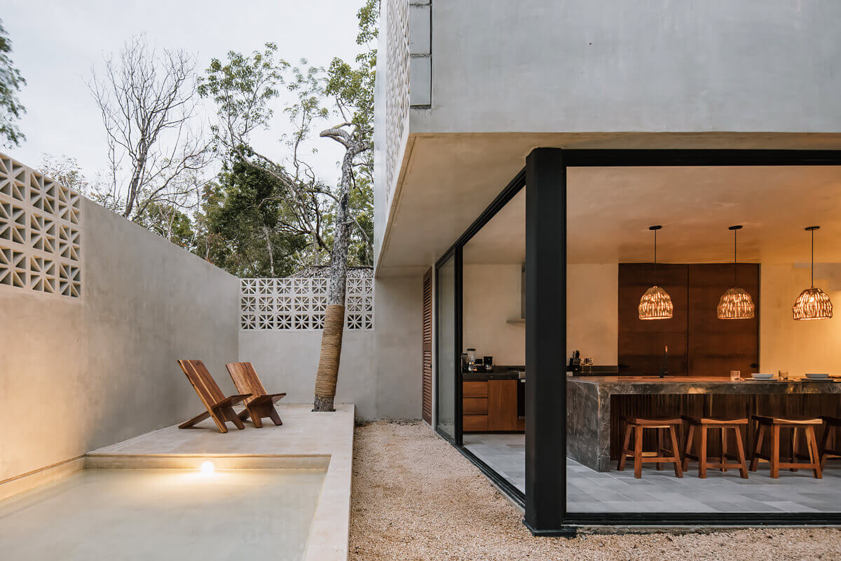 façade maison contemporaine en béton