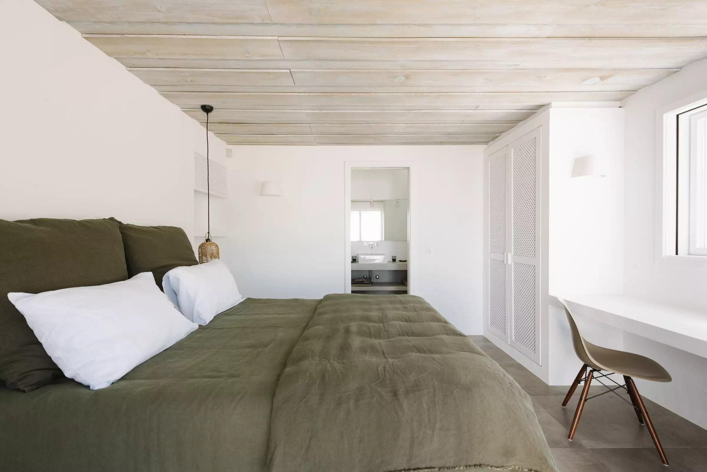 chambre linge de lit kaki