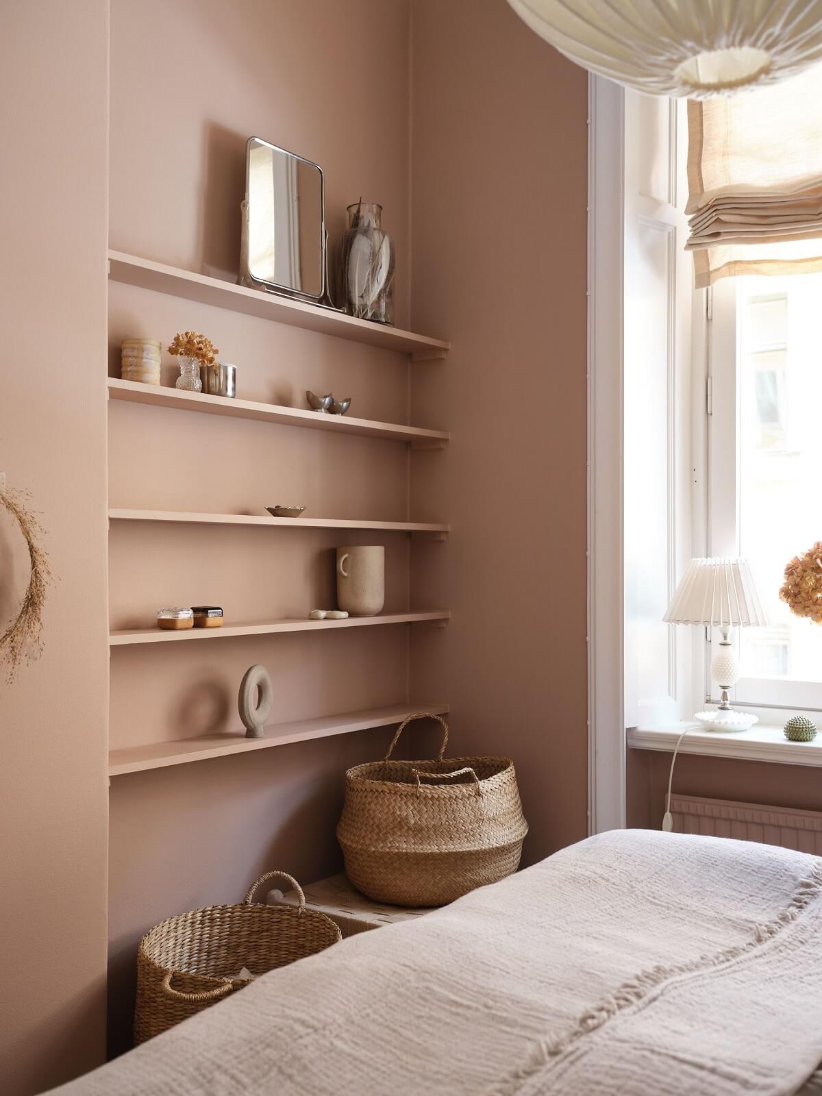 chambre décoration terracotta