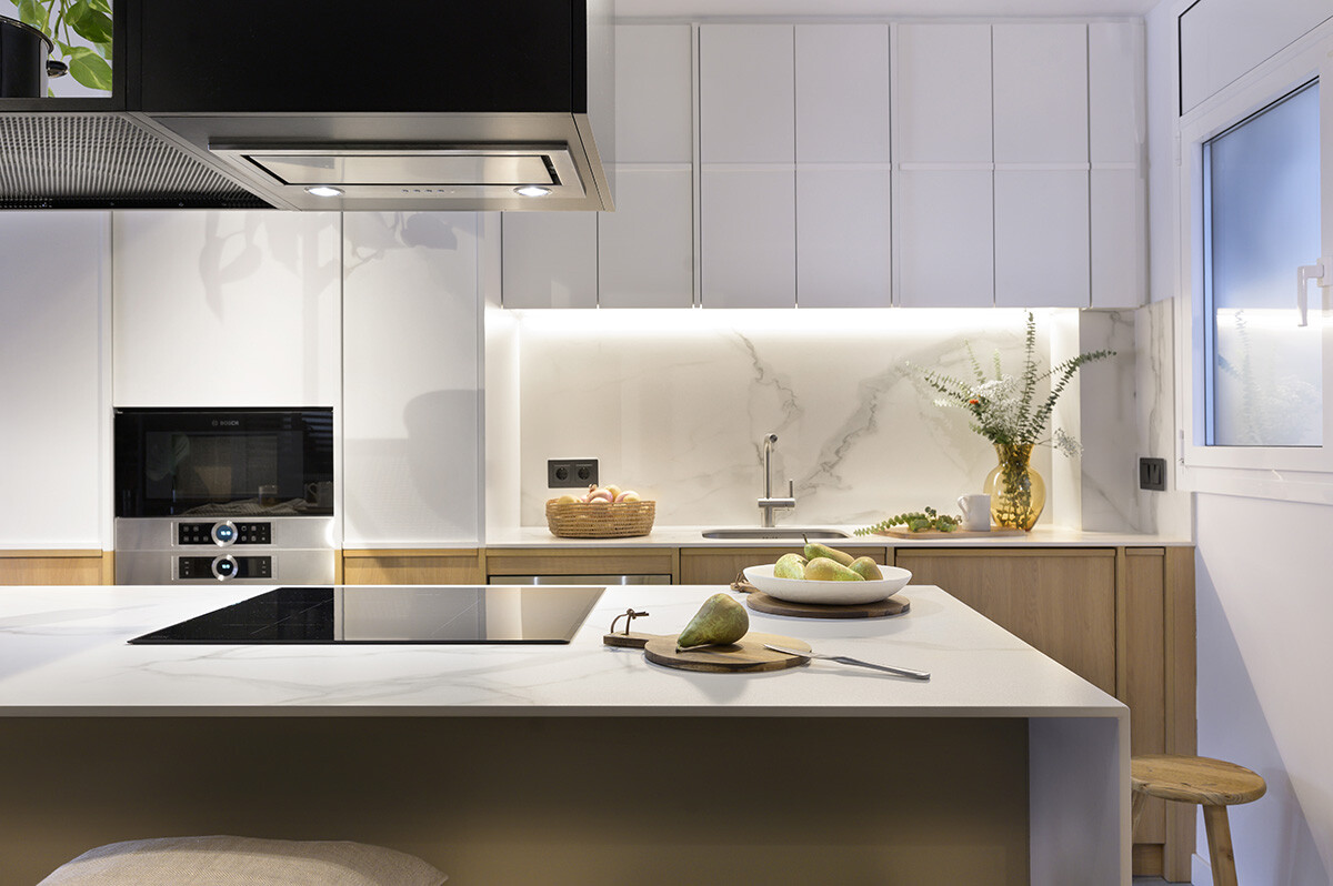 cuisine design blanche et bois cuisine design blanche et bois