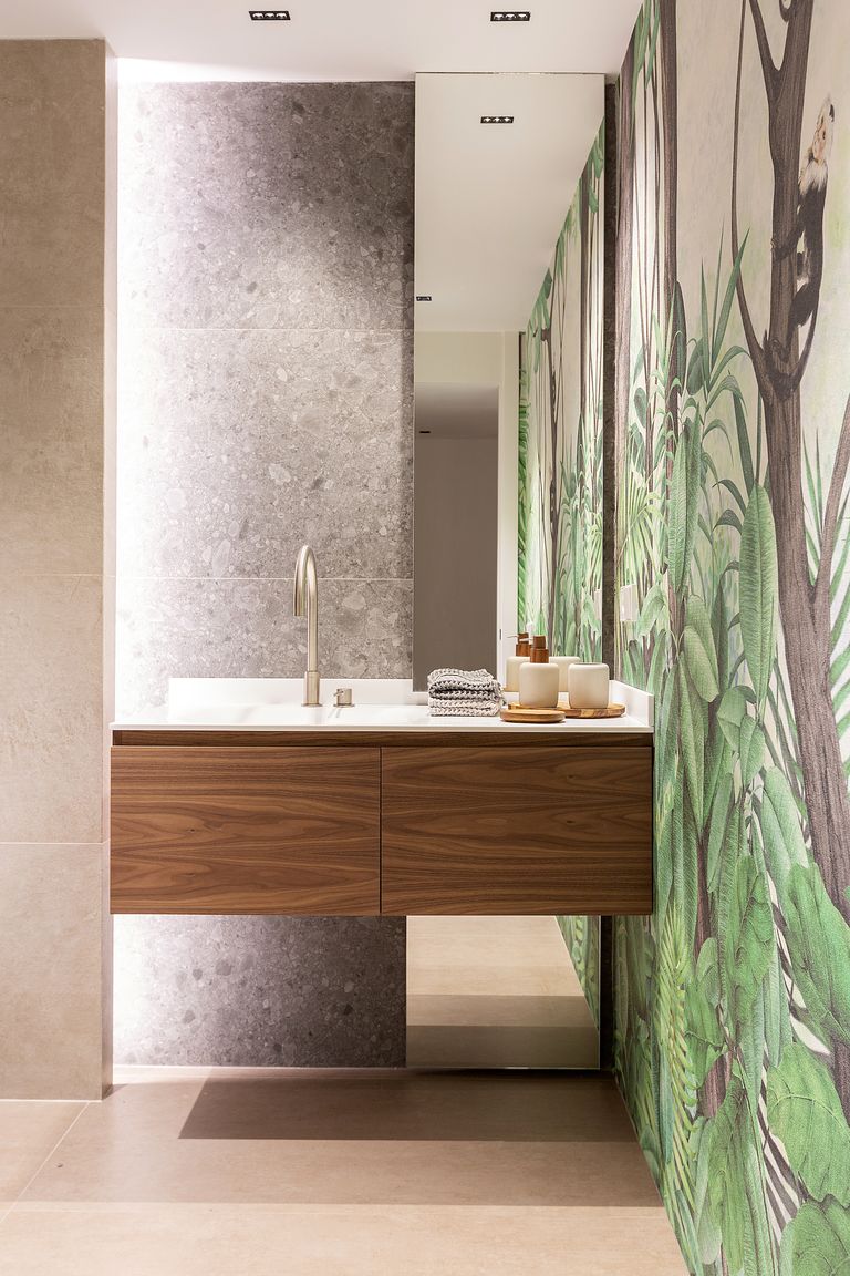 salle de bain design avec fresque salle de bain design avec fresque