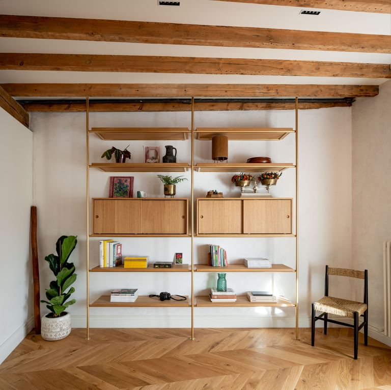 bibliothèque bois et métal