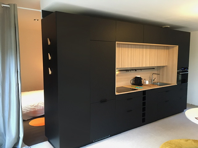 cuisine noire et bois design