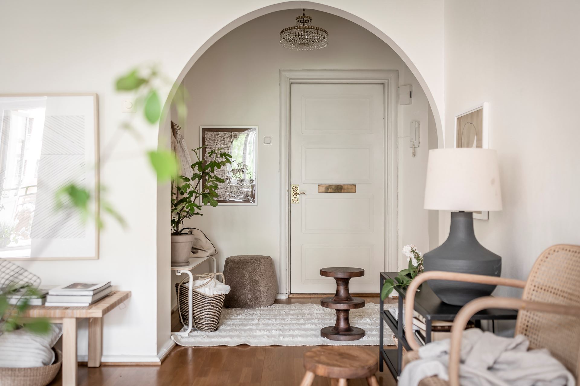 entrée avec arche