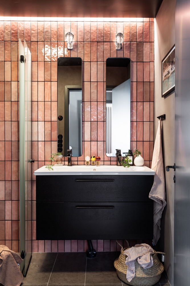 salle de bain terracotta décoration contemporaine salle de bain terracotta décoration contemporaine