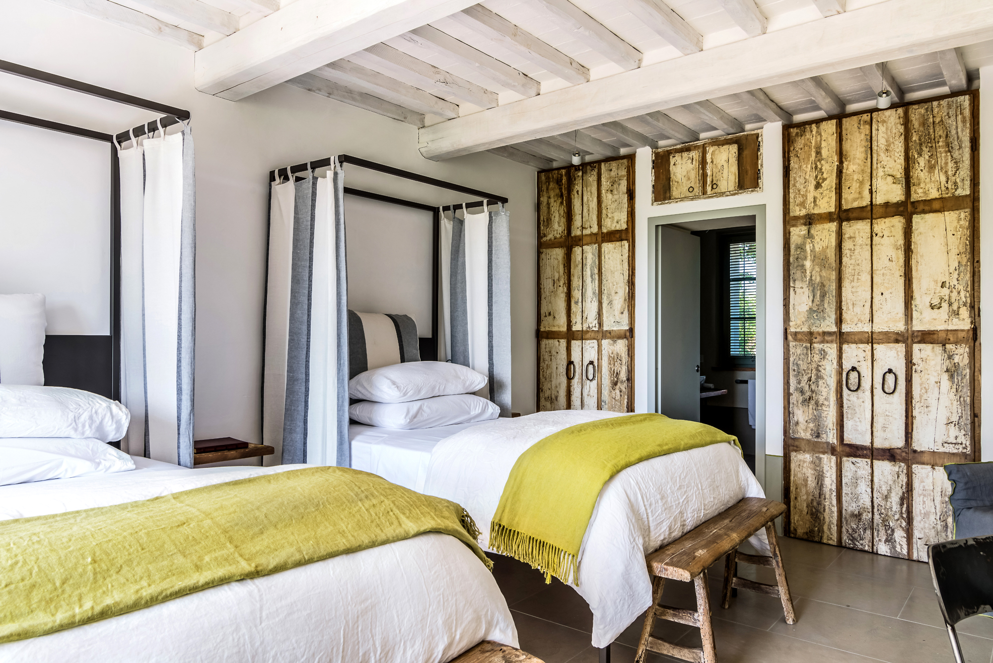 chambre double décoration rustique chic