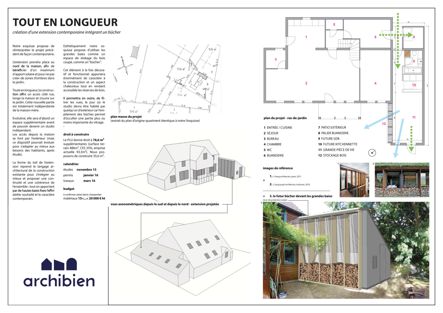 projet agrandissement maison d'invités