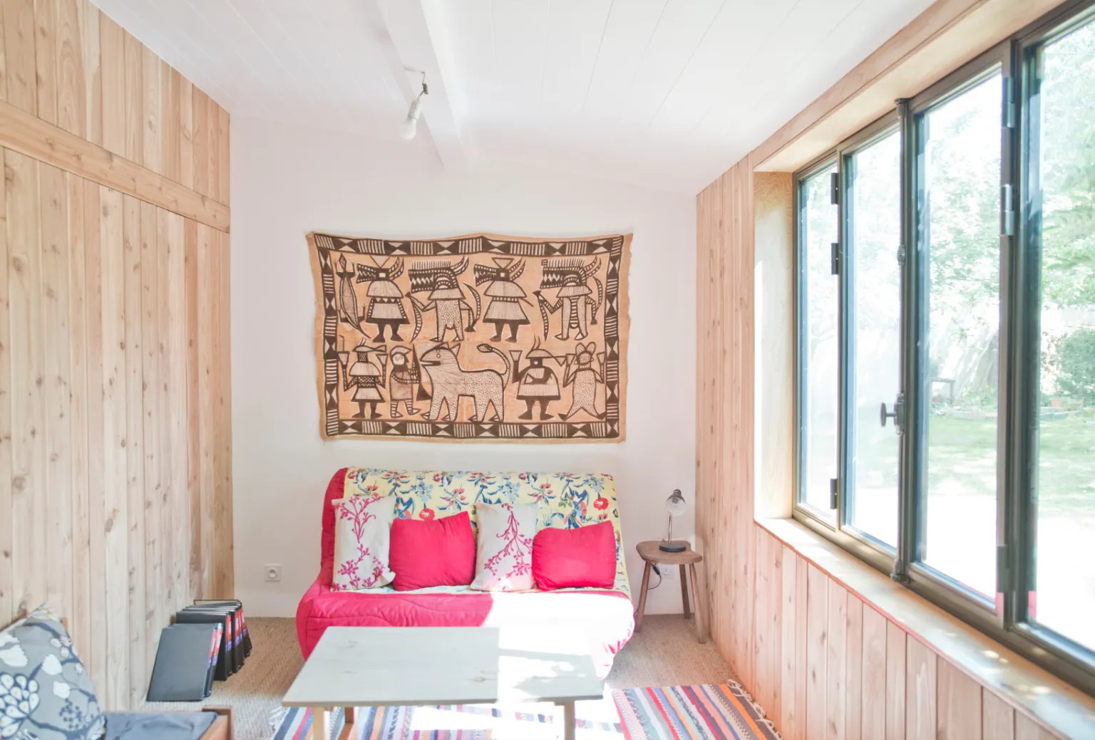 salon extension bois maison en bois