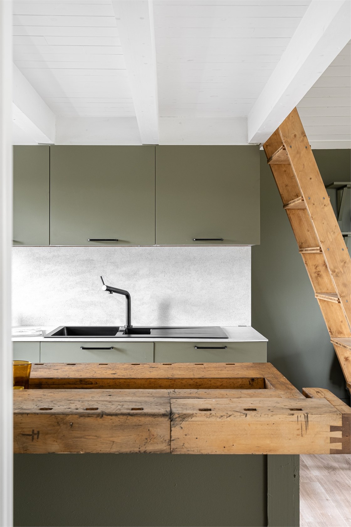 cuisine design vert olive