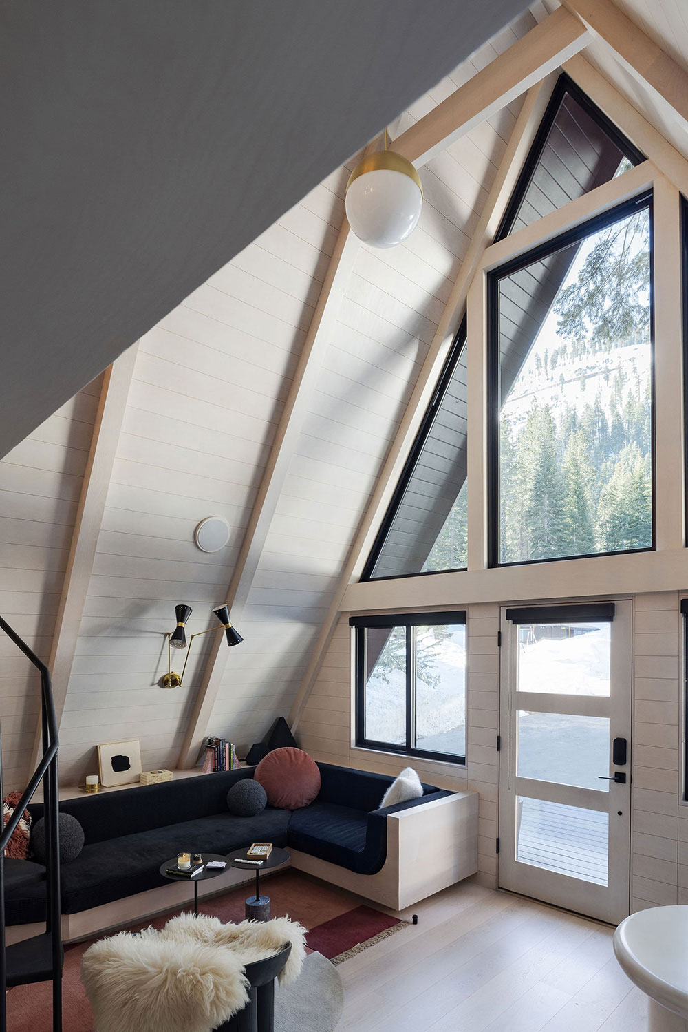 salon maison A-Frame décoration design salon maison A-Frame décoration design