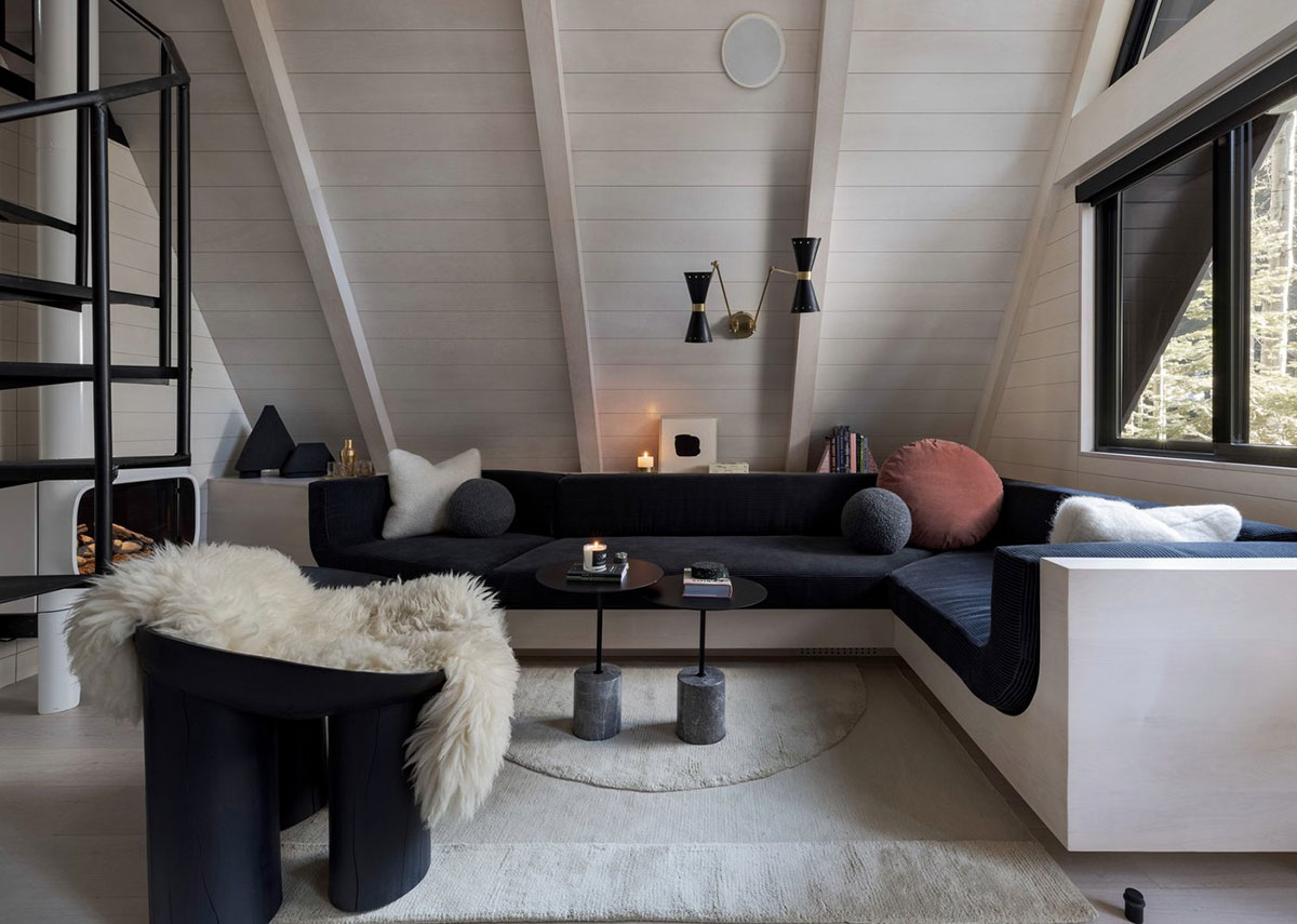 salon maison A-Frame décoration design salon maison A-Frame décoration design