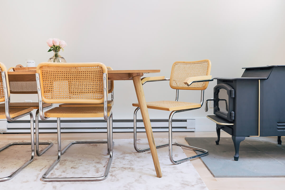 salle à manger avec chaise Cesca Marcel Breuer salle à manger avec chaise Cesca Marcel Breuer