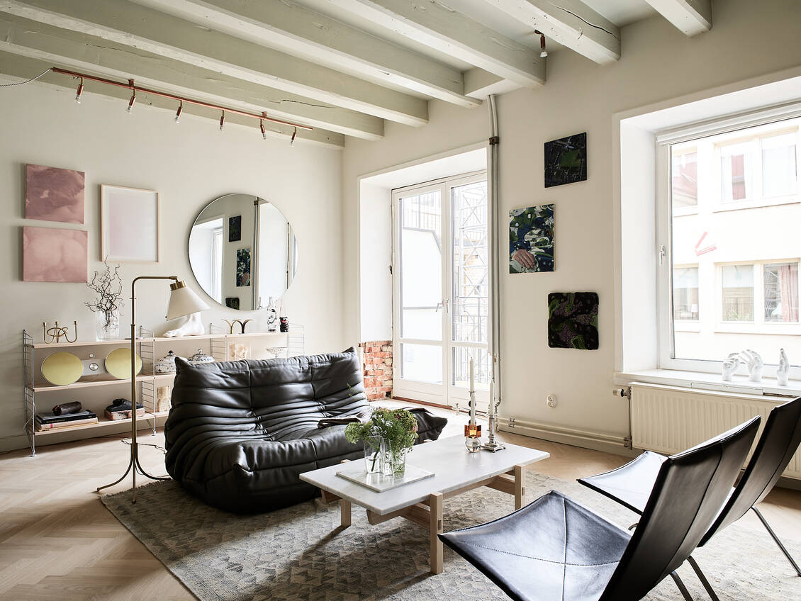 salon loft décoration vintage