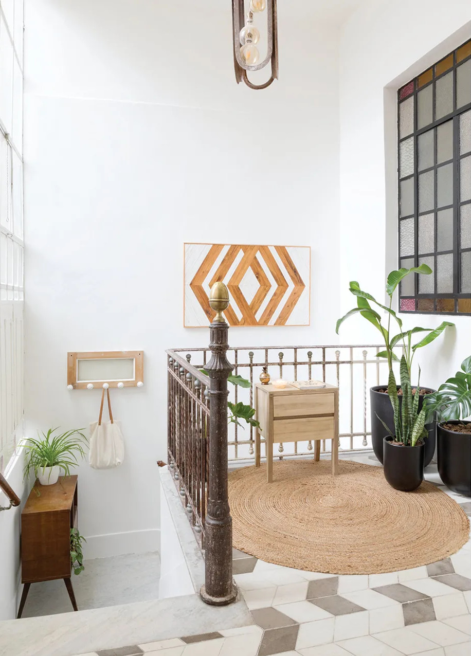 palier avec verrière maison ancienne rénovée