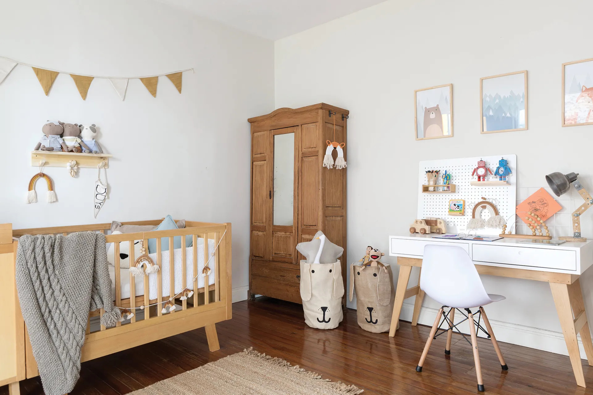 chambre d'enfant décoration naturelle