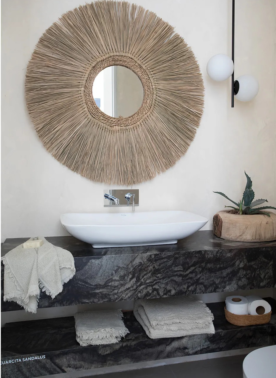 salle de bain rustique chic