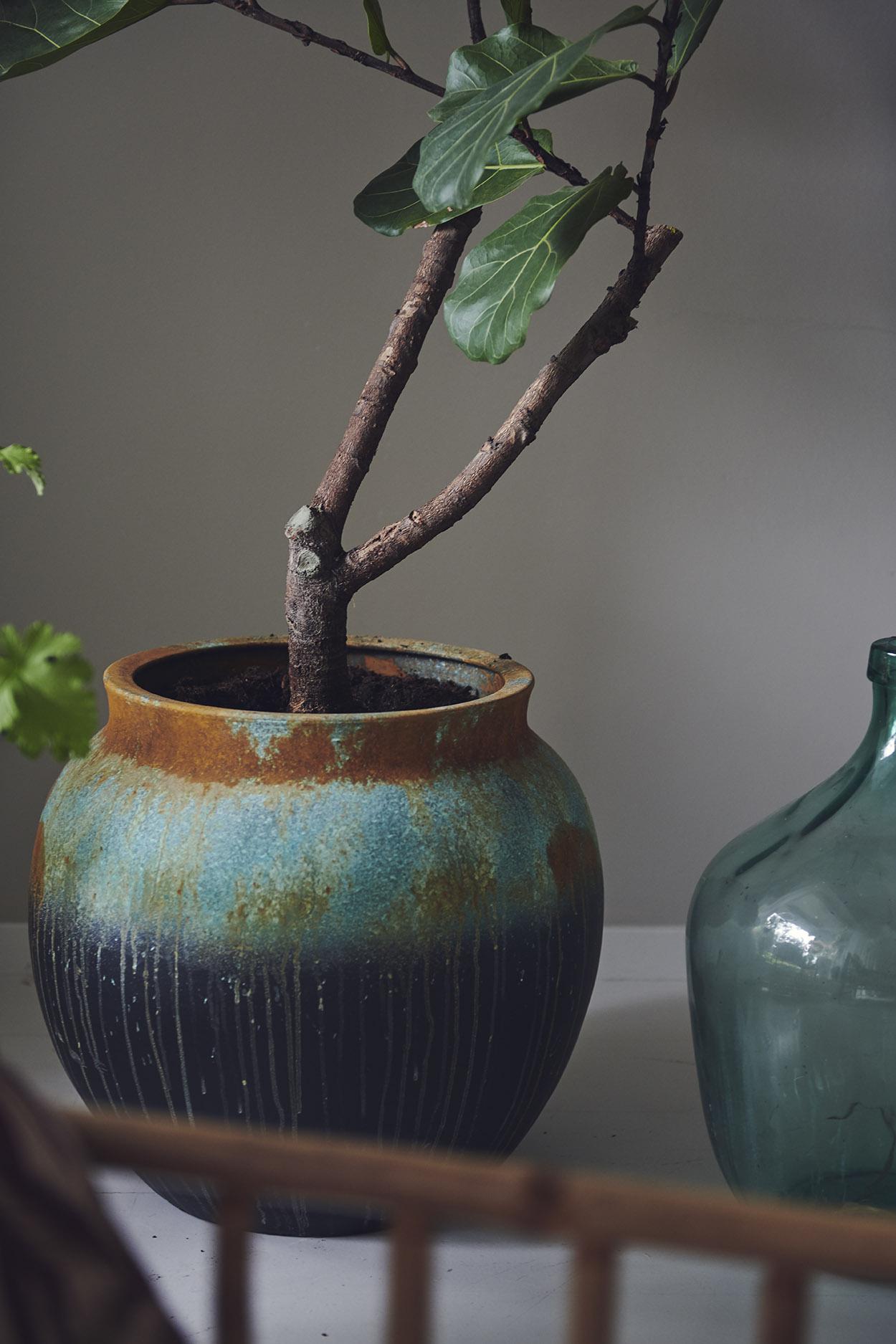 poterie bleue et verte poterie bleue et verte
