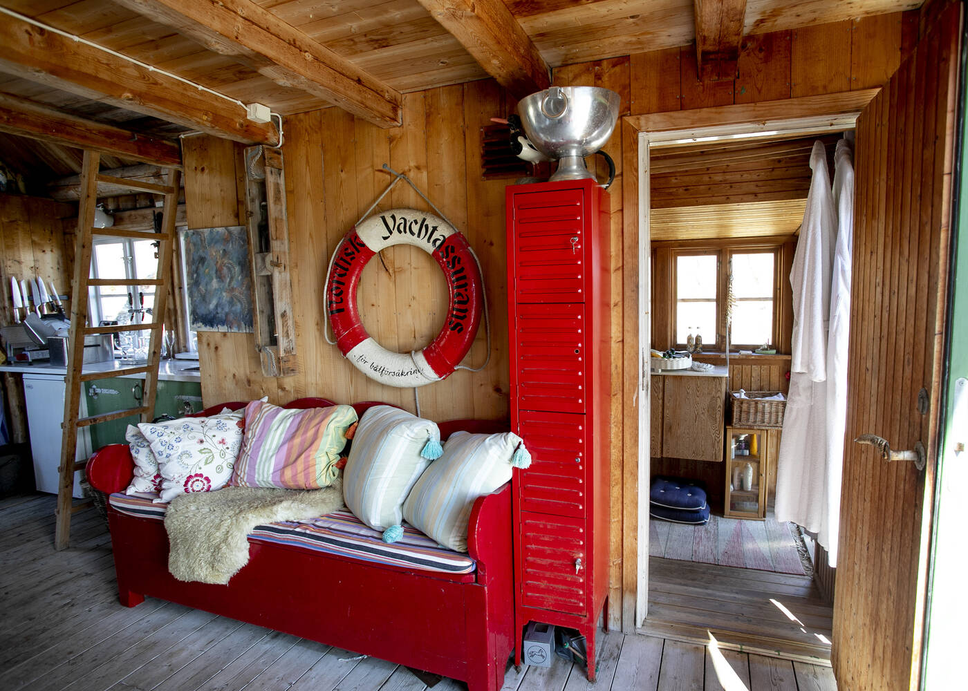 entrée décoration vintage et nautique