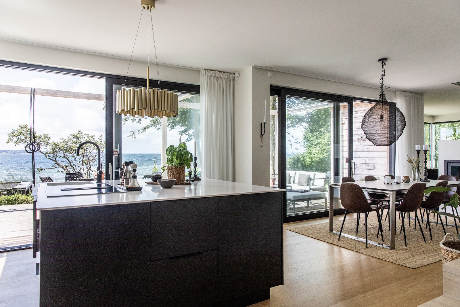 cuisine ouverte avec îlot décoration design