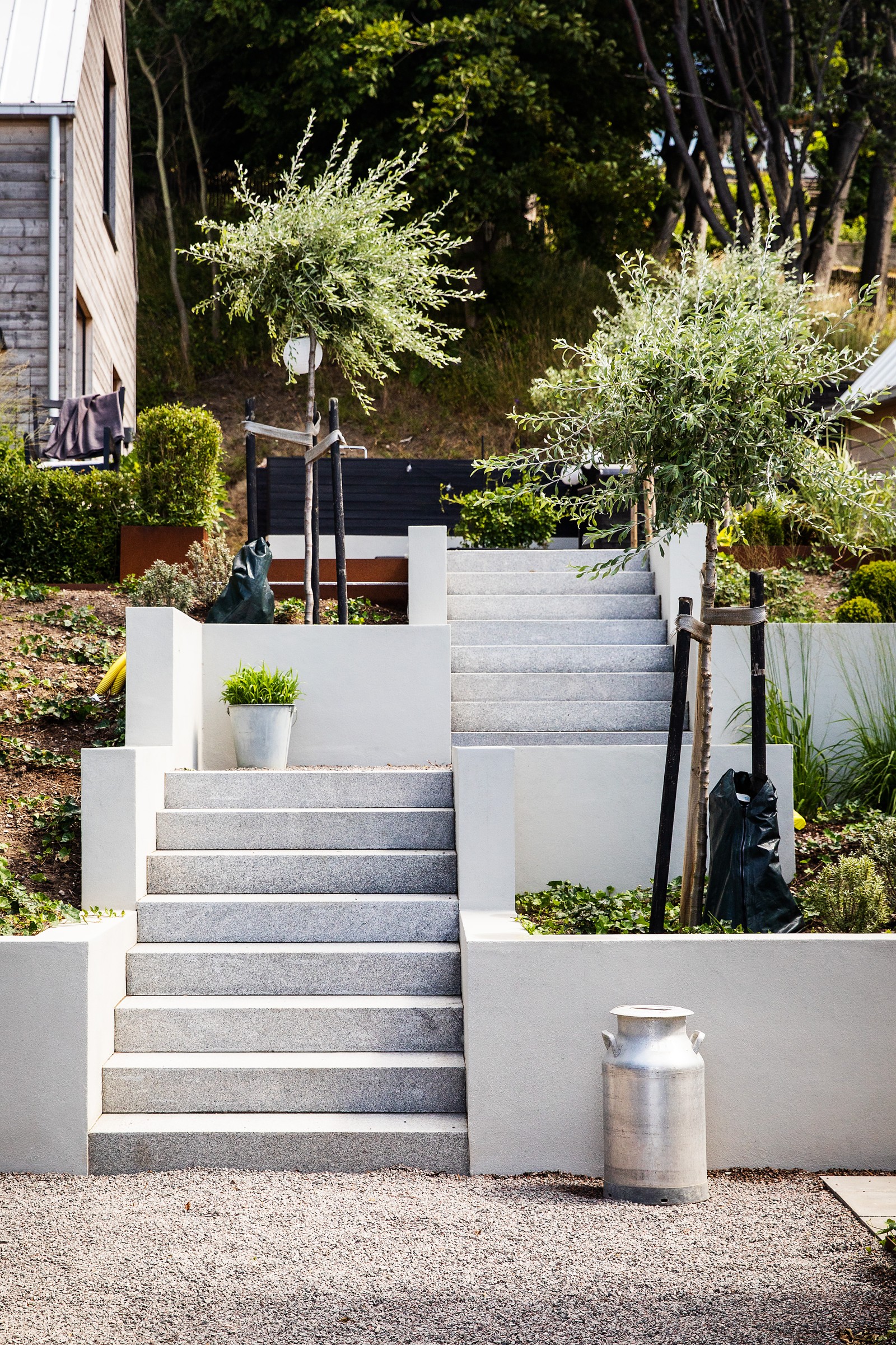 escalier extérieur béton