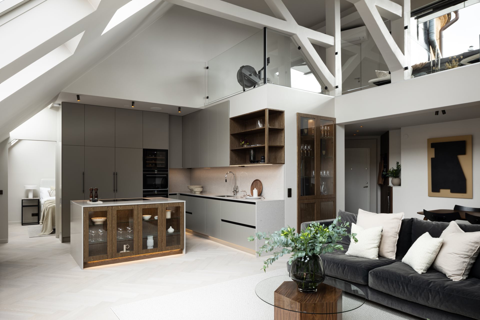 cuisine design grise en angle cuisine design grise en angle