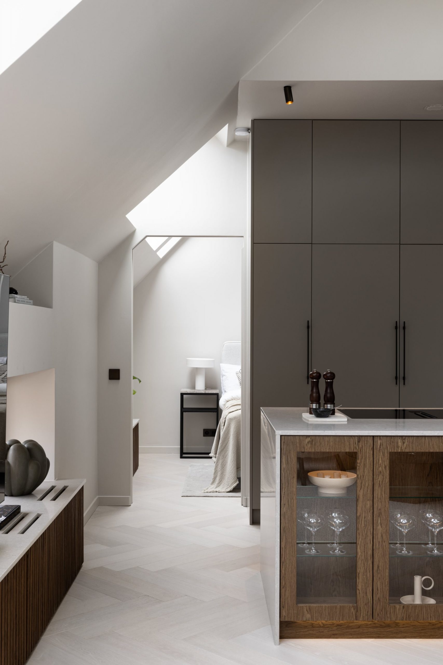 cuisine design grise et bois cuisine design grise et bois