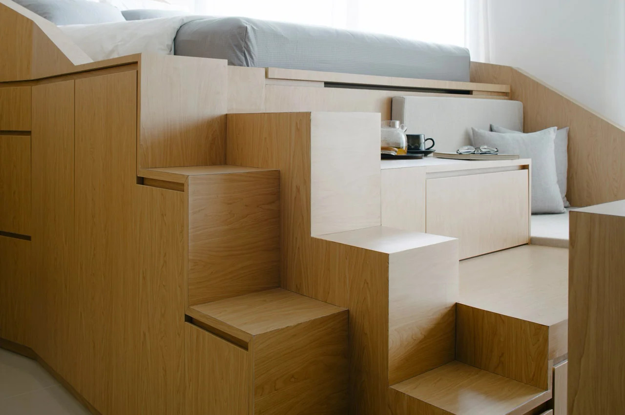 studio de 43m2 aménagé par des architectes