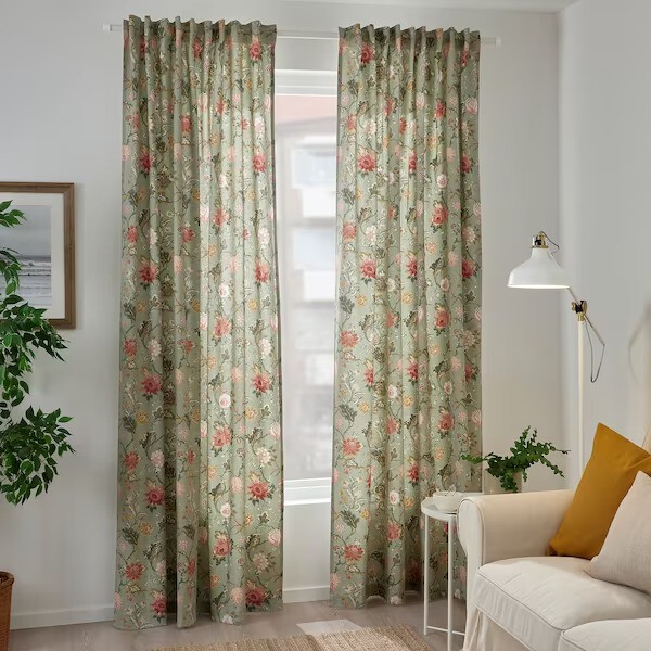 rideaux fleuris verts rideaux fleuris verts