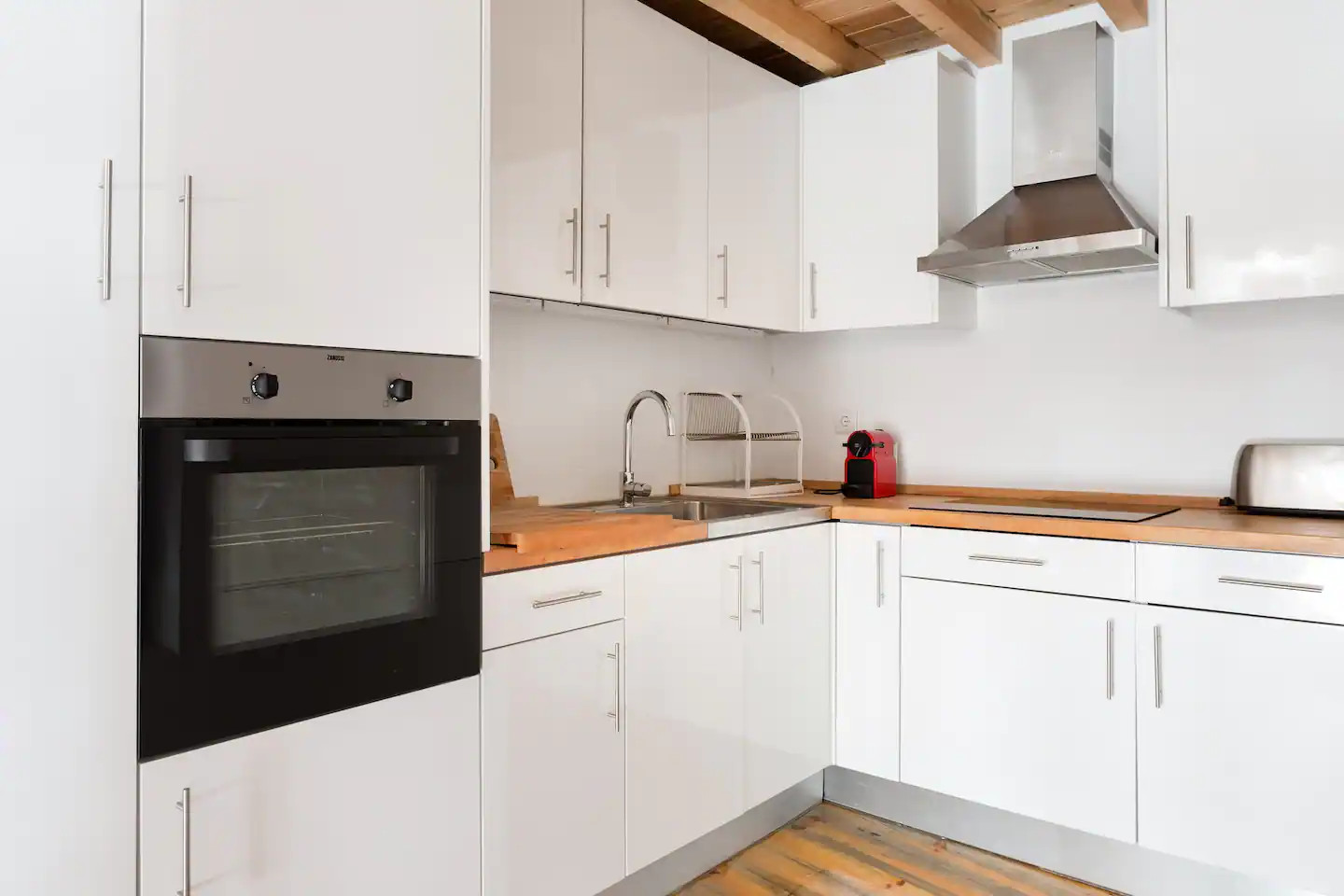 cuisine design blanche en angle