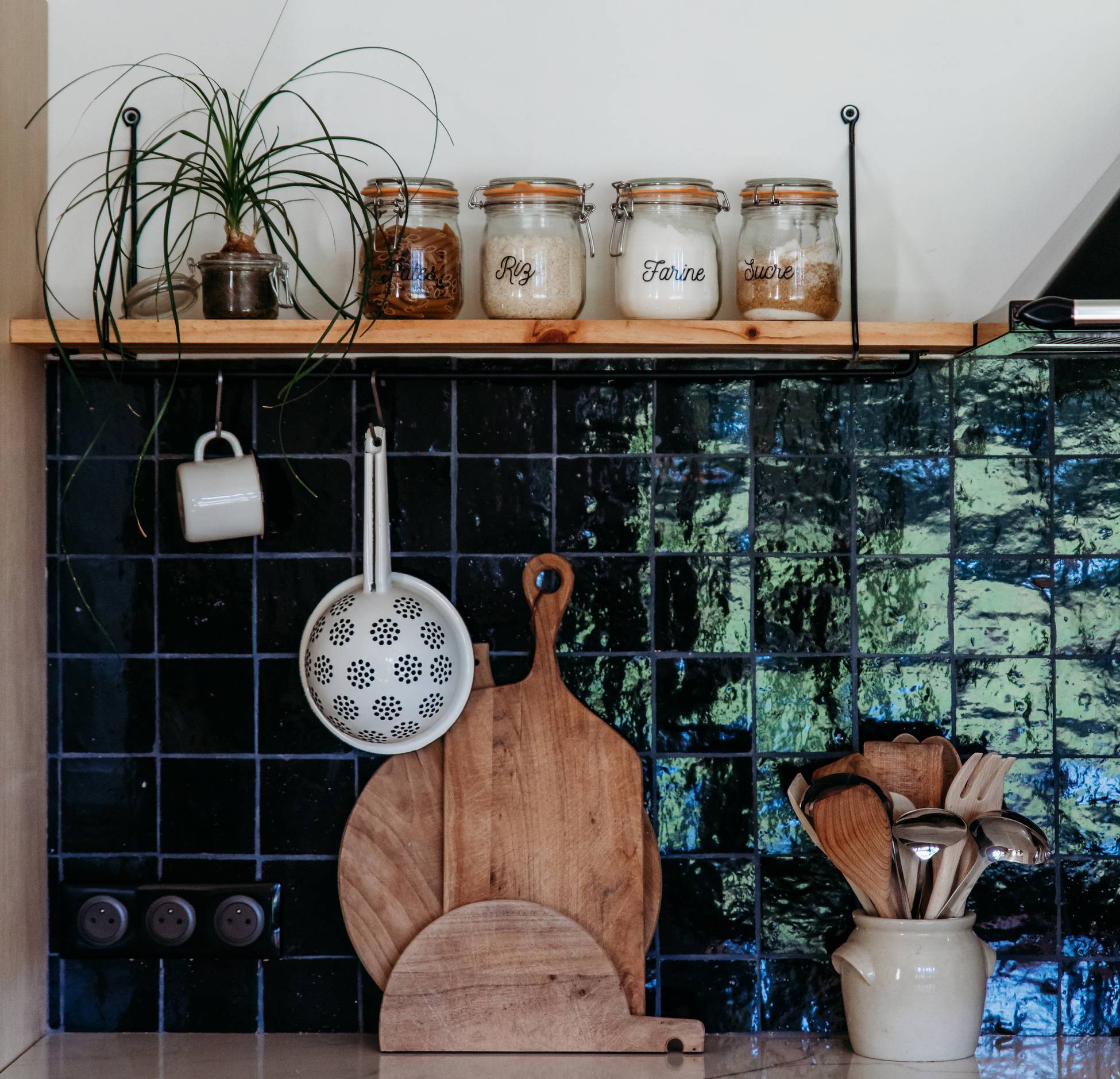 cuisine avec zellinges noires