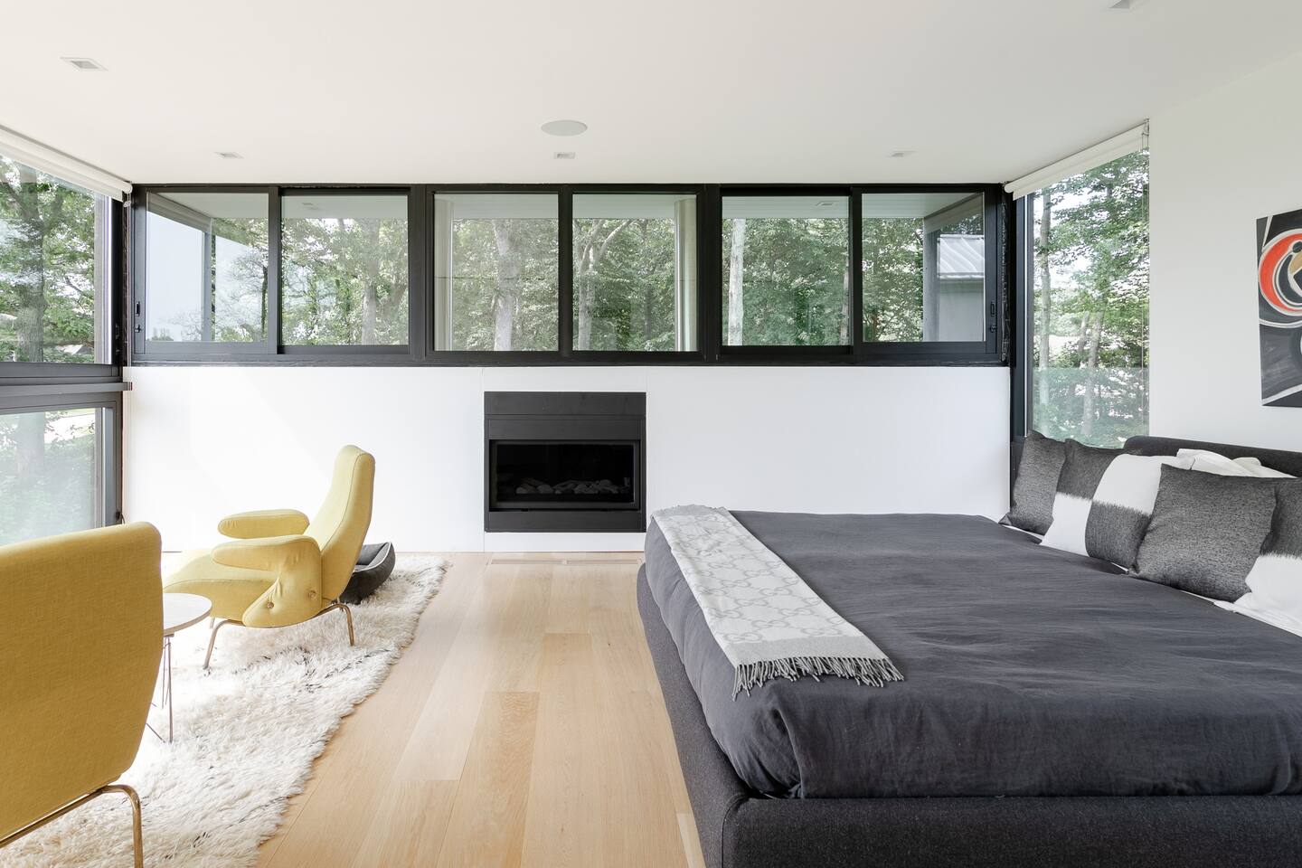 chambre avec cheminée
