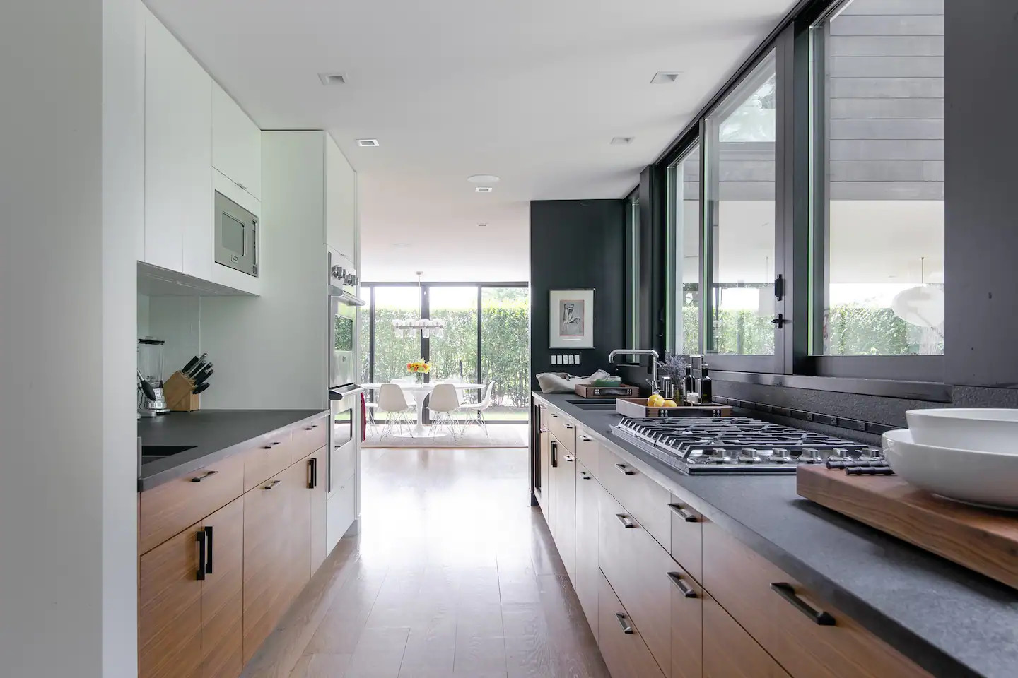 cuisine en parallèle design bois