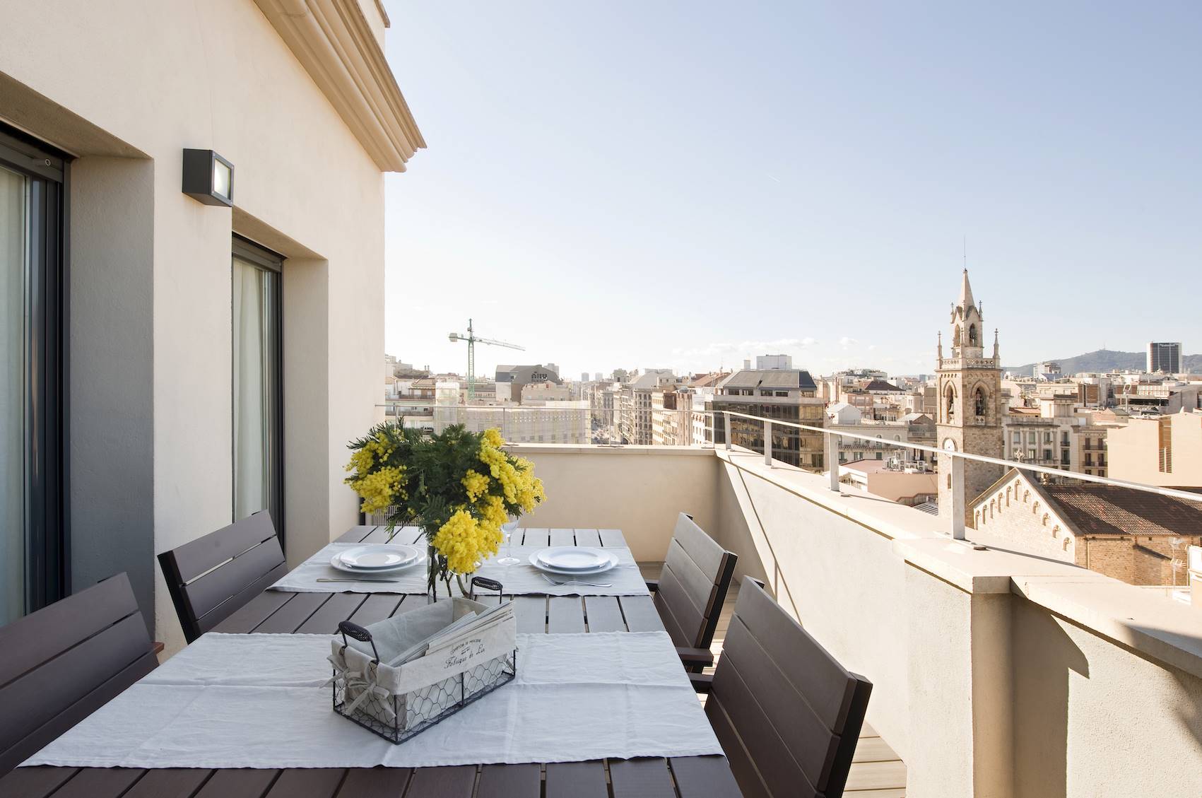 terrasse avec sol bois
