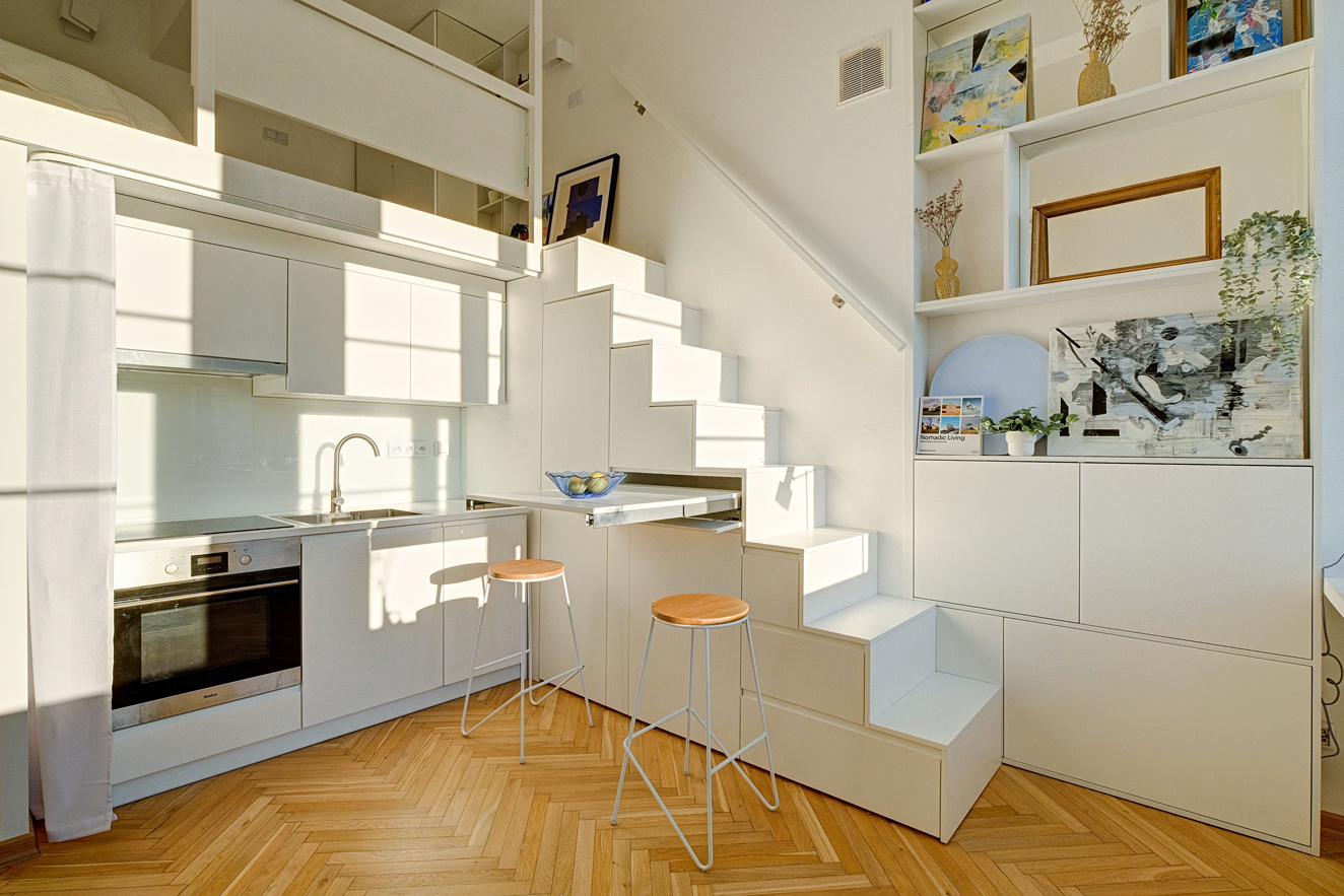 cuisine et escalier studio de 20m2 avec mezzanine cuisine et escalier studio de 20m2 avec mezzanine