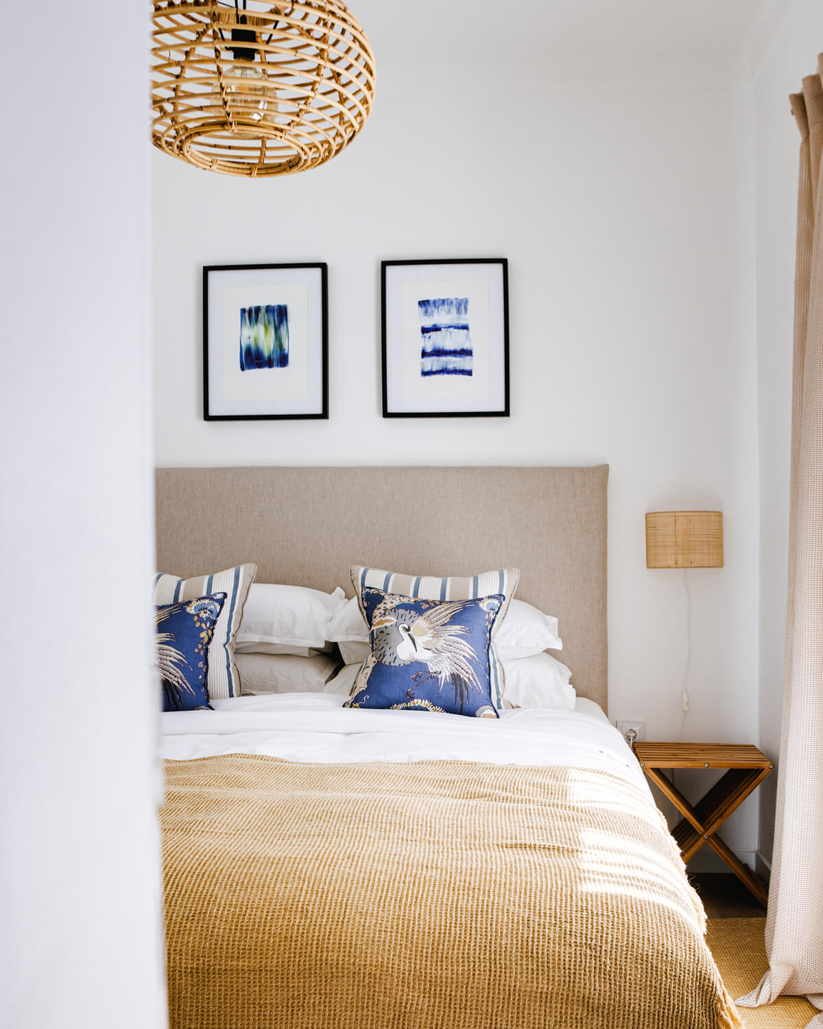 chambre décoration bleue