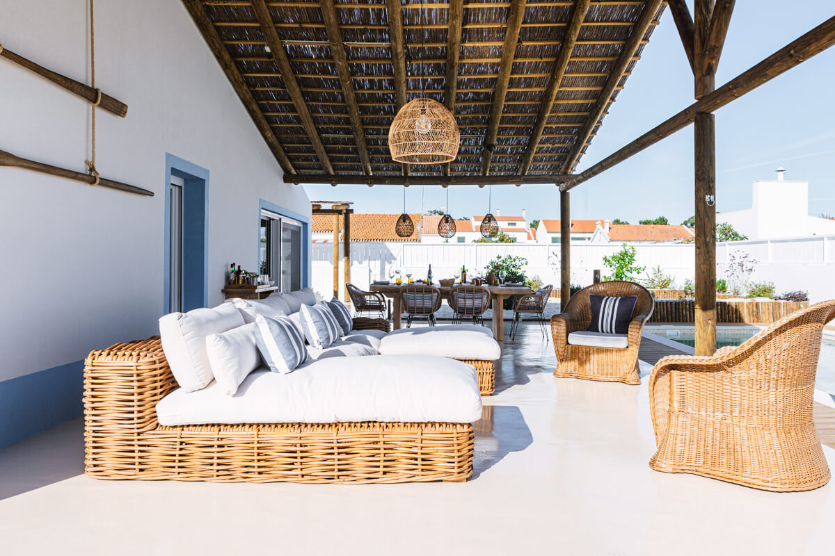 terrasse avec pergola bois