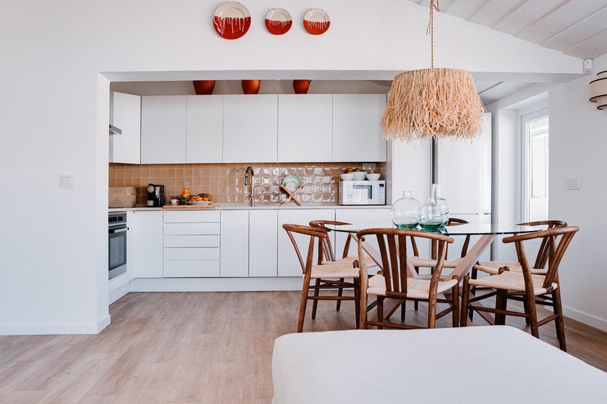 cuisine ouverte avec salle à manger