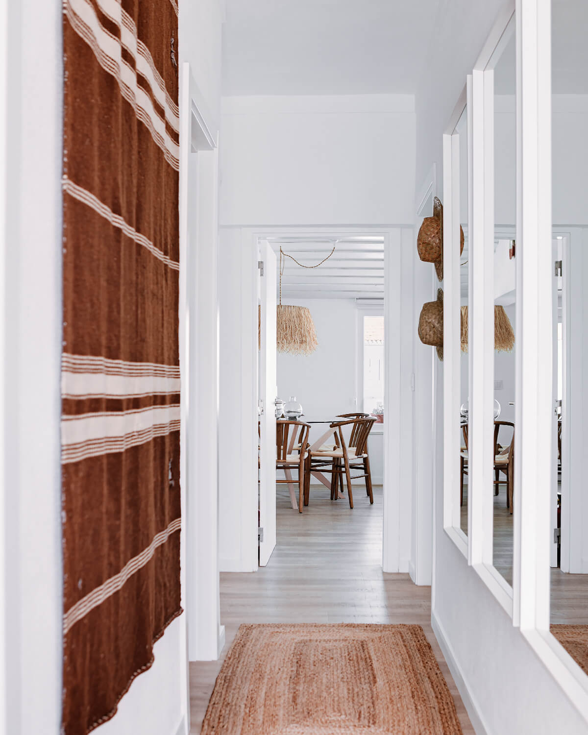 couloir décoration contemporaine et naturelle