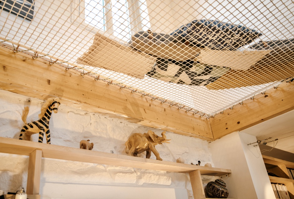 filet dans salon double hauteur filet dans salon double hauteur
