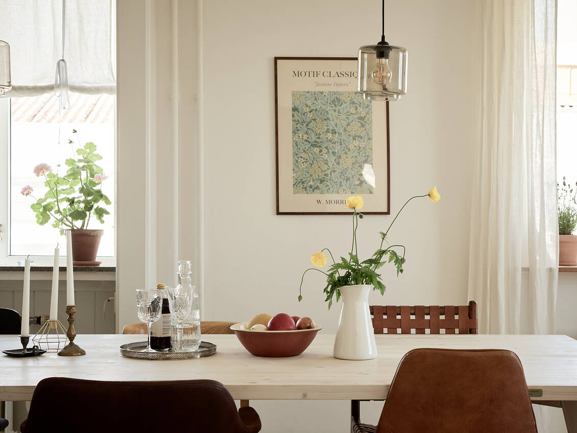 salle à manger décoration naturelle